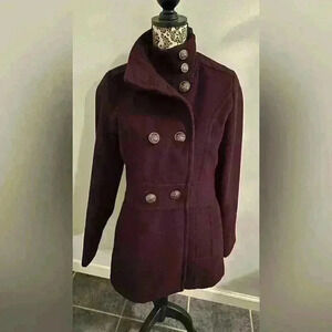 Liz Claiborne Purple Pea Coat